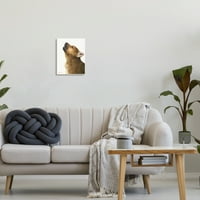 Индустриите на Fupell Howling Brown Dog Портрет сложни детайли живопис на безкрайно изкуство печат стена изкуство, дизайн от Джордж