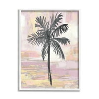 Ступел индустрии пастелни розово Палмово дърво тропически абстрактен дизайн рамкирани стена изкуство, 20, дизайн от Кристен дю
