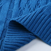 Жилетка за жени ежедневни зимни солидни плетени разхлабени качулки дълги жилетка пуловер джобно покритие 5xl