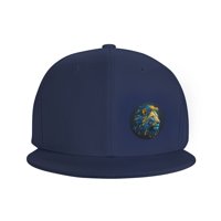 Douzhe Flat Brim Cap Snapback Hat, Jungle Lion King Animal Prints Регулируема синя бейзболна шапка за възрастни