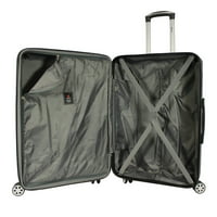 Dejuno tutin 3 -части от три части Hardside Spinner багаж с TSA Lock - Burgundy