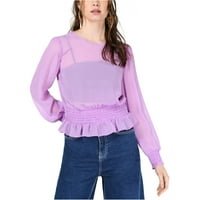 Бар III дамска пулота на пуловер, лилава, средна