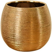 Съвременното минималистично керамично кръгла ваза злато за декоративни сукуленти в закрито и