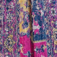Ladole килими безвременна колекция Бевърли розово лилаво традиционно вътрешно открито полипропиленова врата, 1'10 2'11
