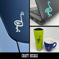 Flamingo Doodle Craft Vinyl Indoor Outdoor Decal Sticker - слънчоглед