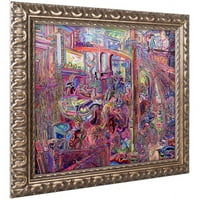 Търговска марка изобразително изкуство Господство платно изкуство от Джош Байер, Златна украсена рамка