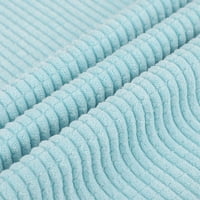 Уникални сделки Рипсено кадифе текстура Декоративно хвърляне Възглавница покритие небесно синьо 20 х20