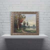 Запазена марка изящно изкуство Даниел Моис пейзаж с езеро в рамка за стена изкуство