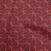 Oneoone Georgette Viscose Червена тъкан текстура занаятчийски проекти за декор от плат, отпечатан от двора