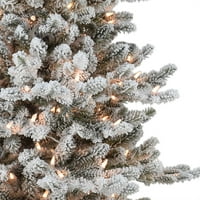 Коледен декор 6.5 'Предварително осветена кралска величествена величествена ела на Douglas Downswept Artificial Christmas