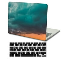 Kaishek Hard Shell Case Cover Macbook Air S 2010- A + черен капак на клавиатурата, цветен B 0117