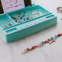 Направете го истински: Rainbow Diy Colorful Dream Jewelry Kit-Създайте уникални гривни за очарование и пръстен, включва табла