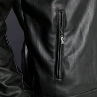 Leey-World Jean Jacket for Men Men's Full-Zip Jacke Casual Stand Collar allwear Winter Tactical Jackets Топли палта черно, m
