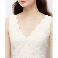 Ann Taylor Scalloped Lace рокля Зимно бяло, размер 8