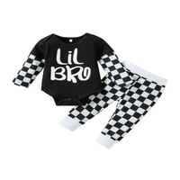 Meihuida Baby Boy's Set Fashion Letter Romper и панталони за печат