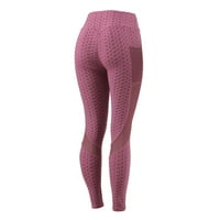 Дамски капри за летни вдигащи тренировъчни гамаши за жени скрук фитнес безпроблемни йога панталони, работещи с гамаши розово m